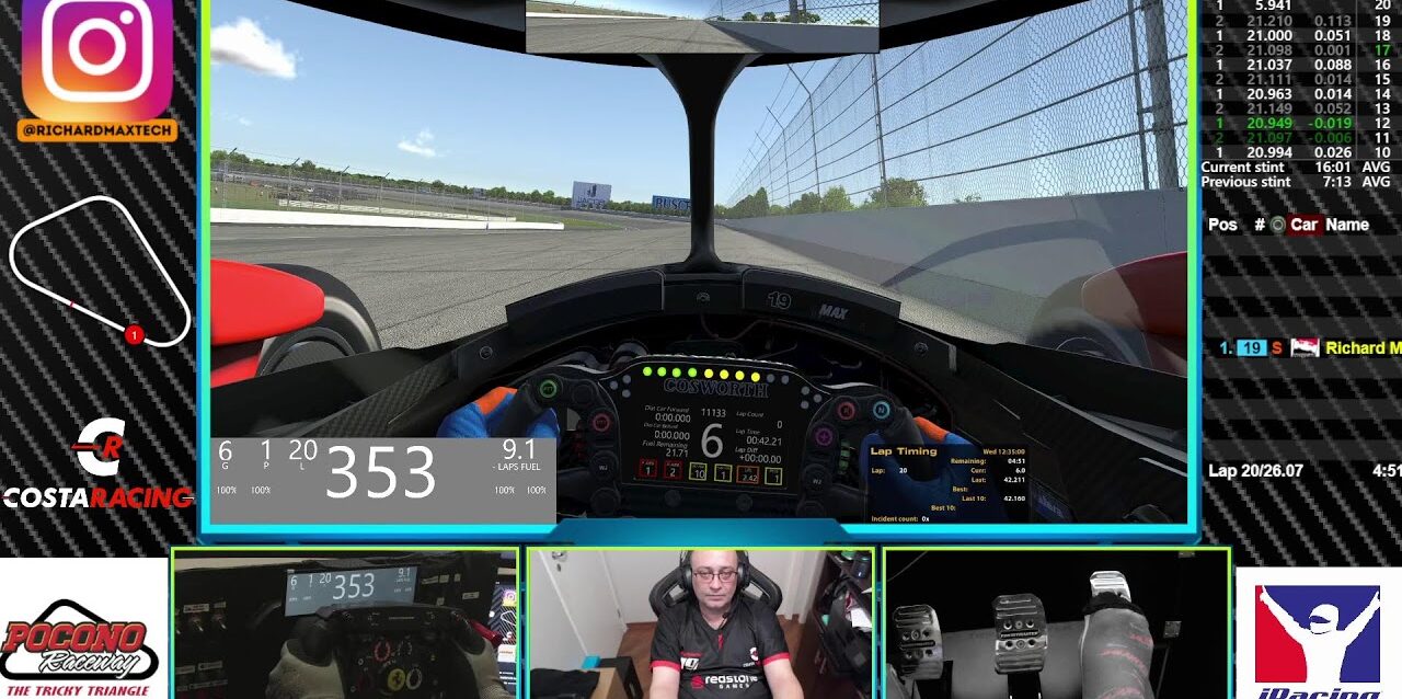 iRacing Ao vivo -INDY - POCONO