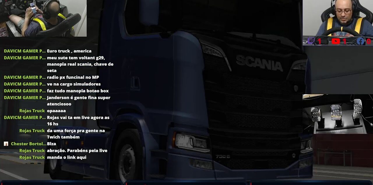 Eurotruck2  desde o início com um simulador de movimentos reais