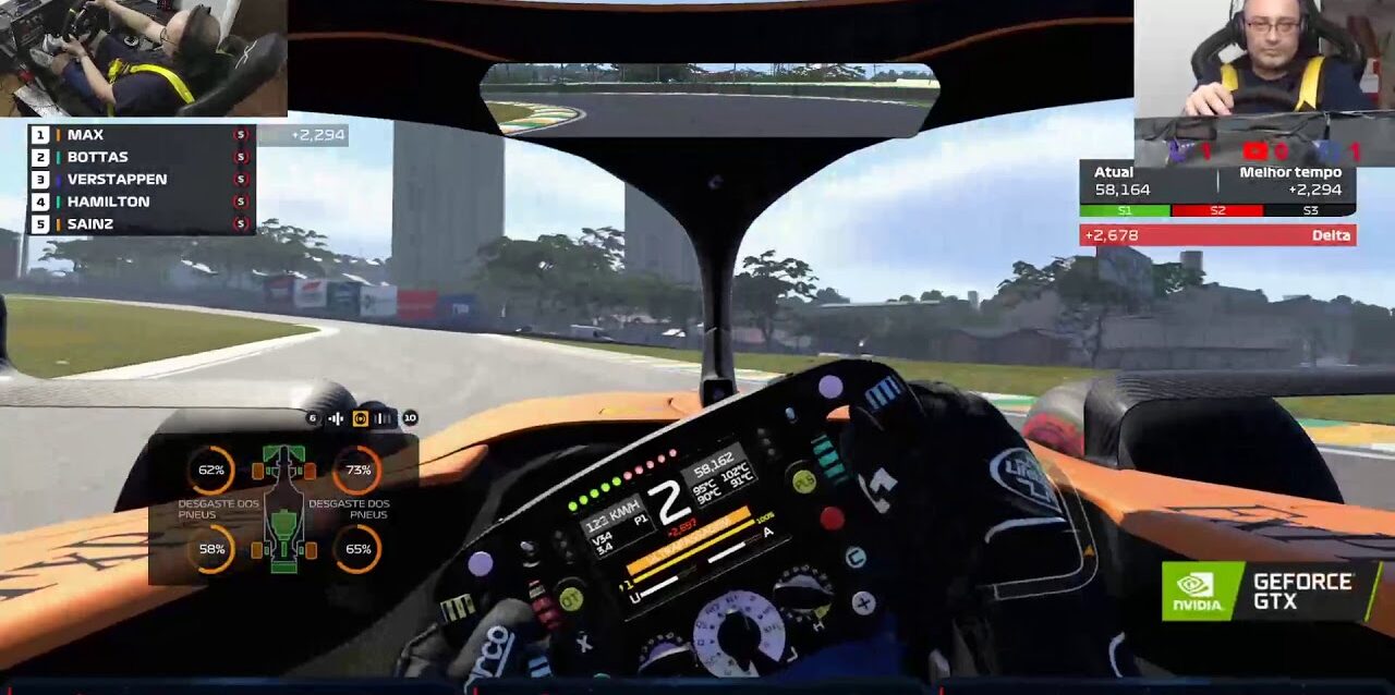 F1 2020 - GP do Brasil - SEM AJUDAS - T1 - T2 - T3 Completos com simulador de movimentos