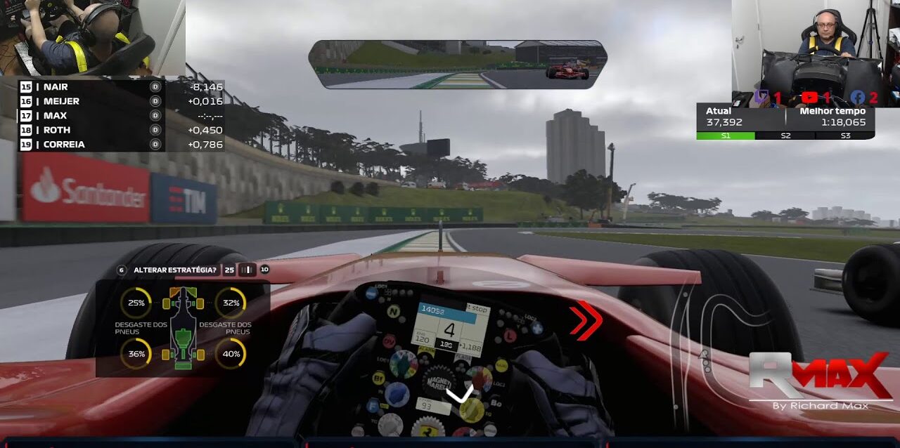 F1 2020 - GP do Brasil - SEM AJUDAS -Q1 - Q2 - Q3 Completos com simulador de movimentos