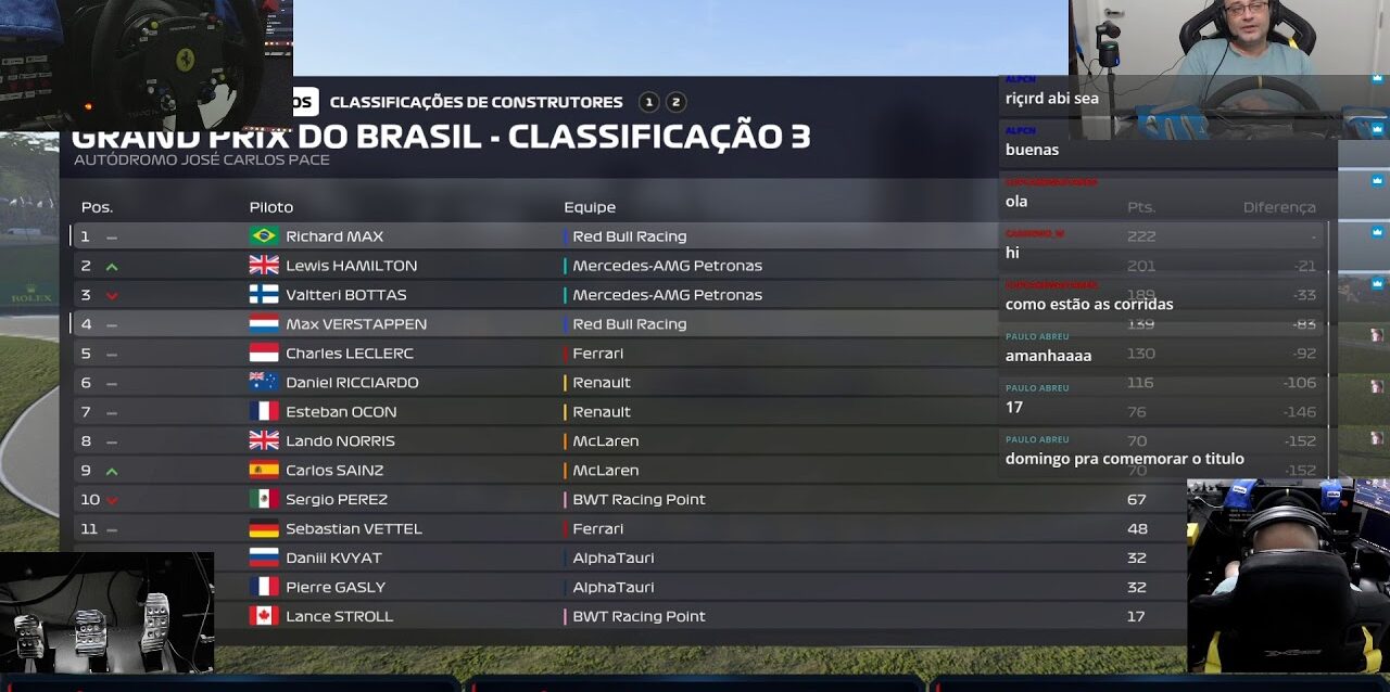 F1 2020 Q1 - Q2 - Q3 completos - GP do Brasil sem assistência