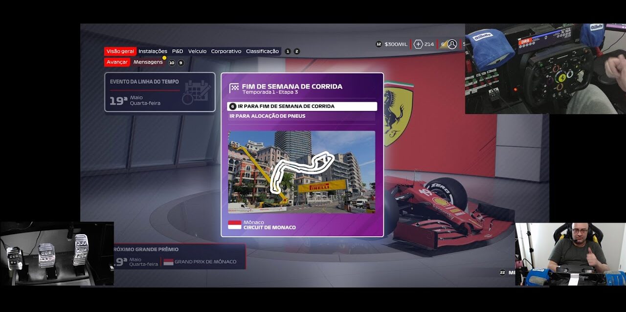 Live Caiu - F1  2021 - GP da ESPANHA modo Carreira com a Ferrari