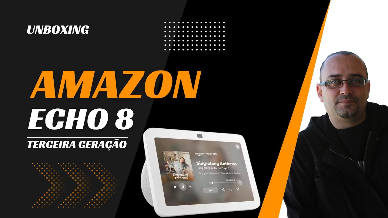 Unboxing Amazon Echo 8 de terceira Geração