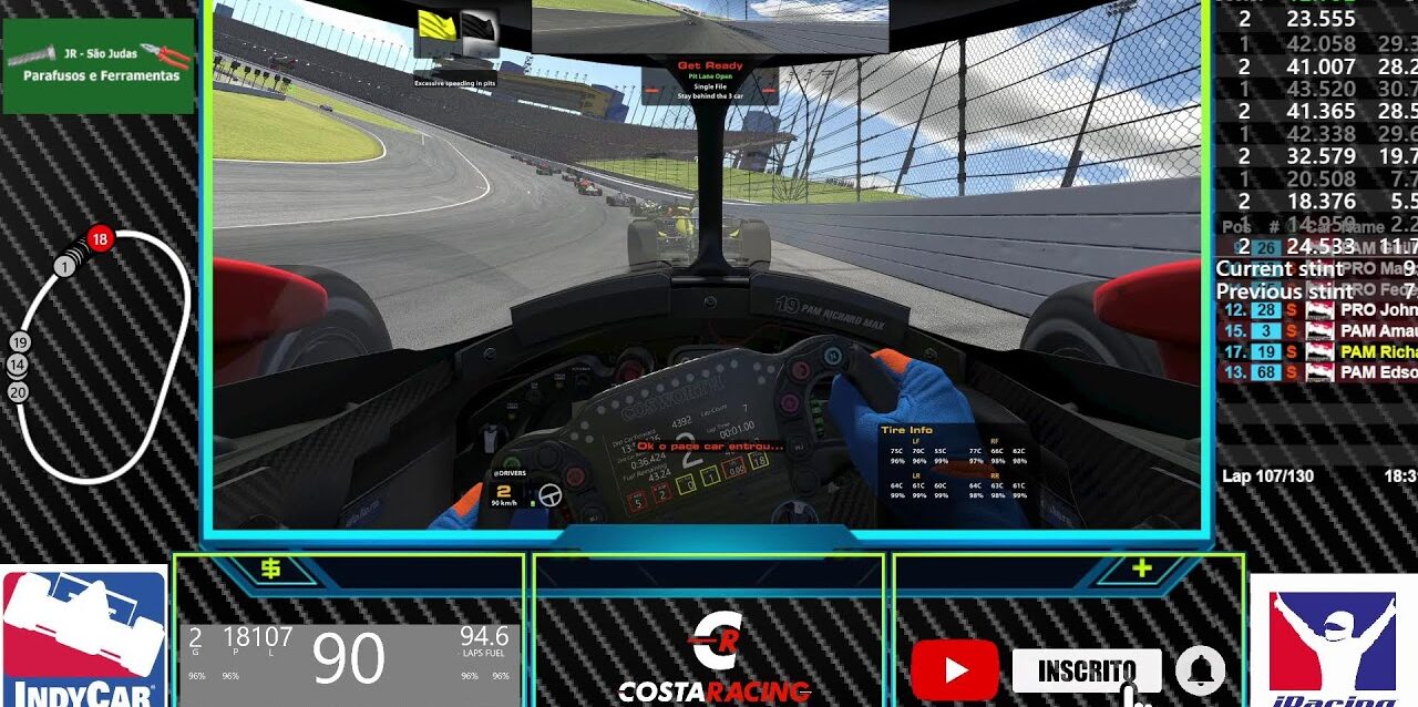 iRacing Ao vivo -INDY - Kansas