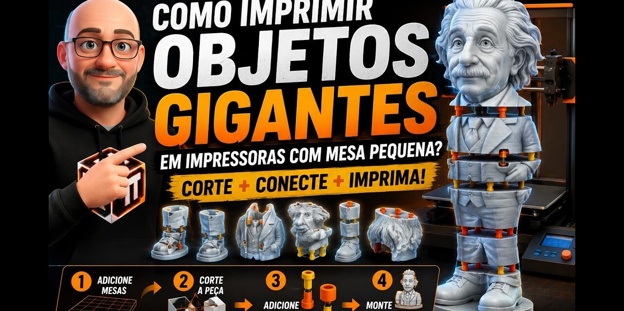 Como Imprimir Peças GIGANTES em Impressoras Pequenas